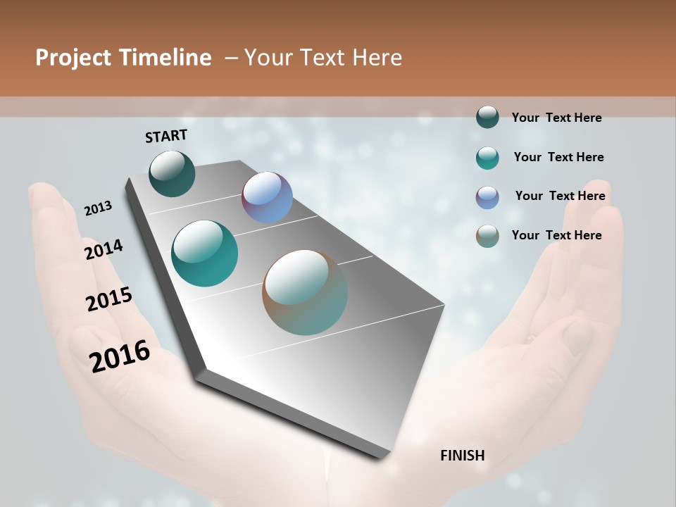 A Person Holding Their Hands With A Light Coming Out Of It PowerPoint Template