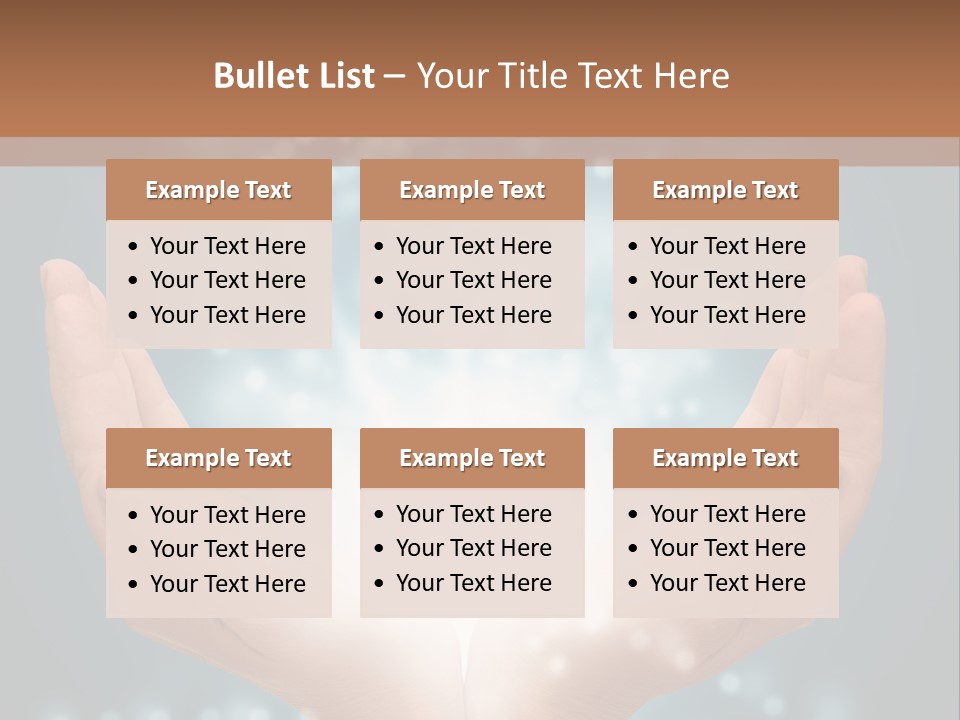 A Person Holding Their Hands With A Light Coming Out Of It PowerPoint Template