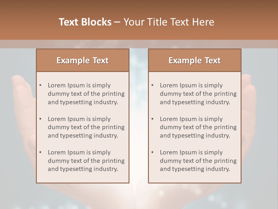 A Person Holding Their Hands With A Light Coming Out Of It PowerPoint Template