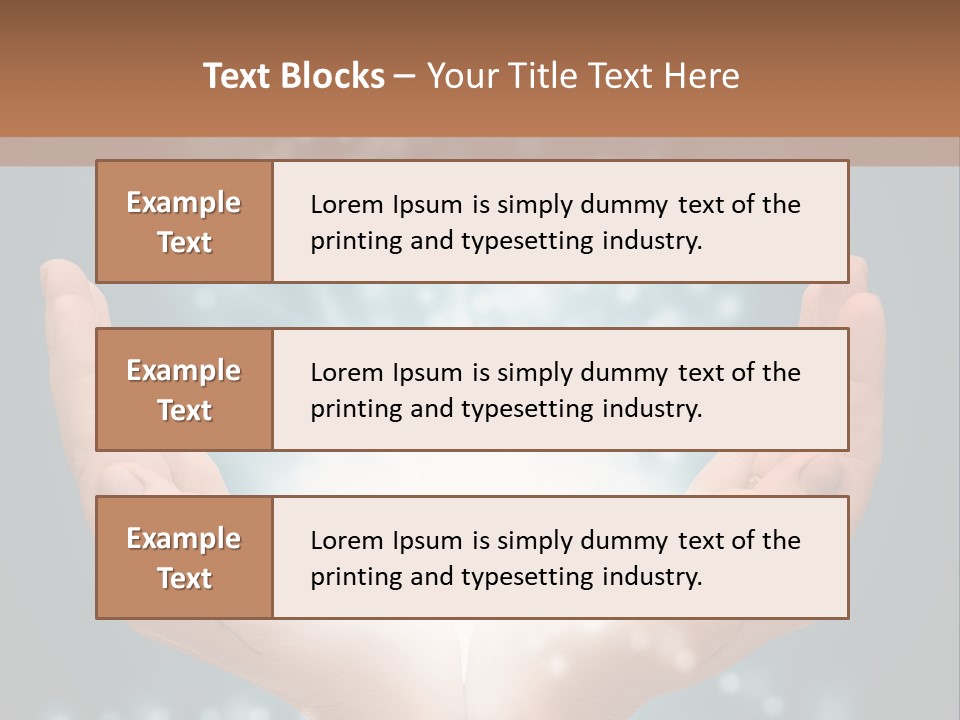 A Person Holding Their Hands With A Light Coming Out Of It PowerPoint Template