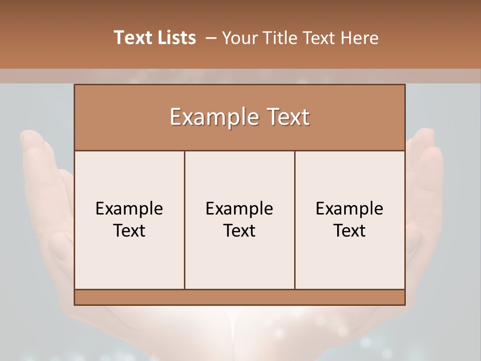 A Person Holding Their Hands With A Light Coming Out Of It PowerPoint Template