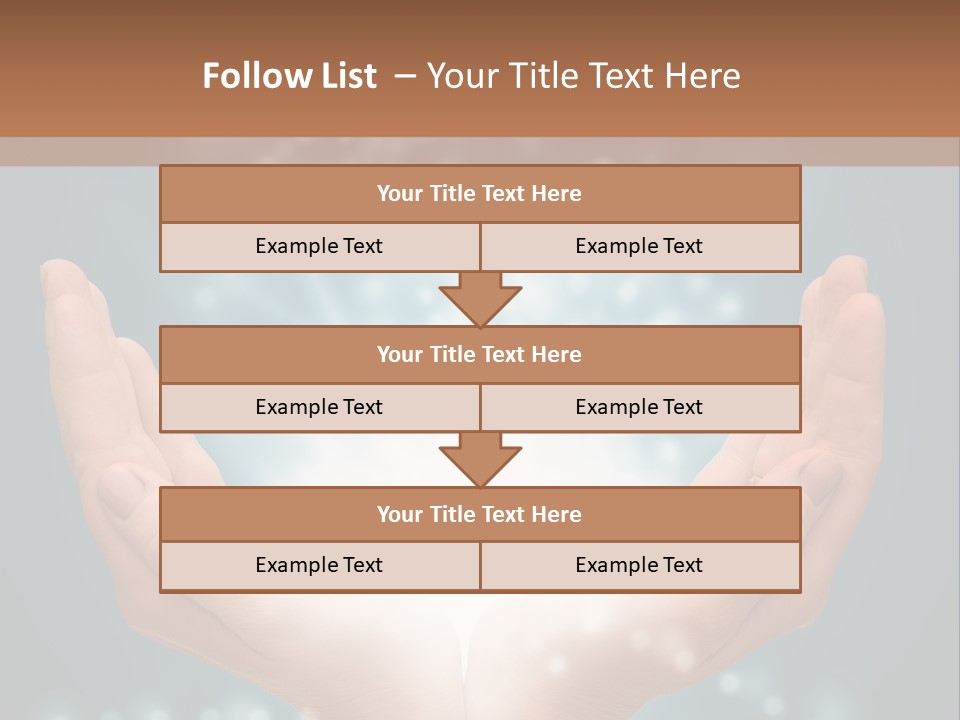 A Person Holding Their Hands With A Light Coming Out Of It PowerPoint Template