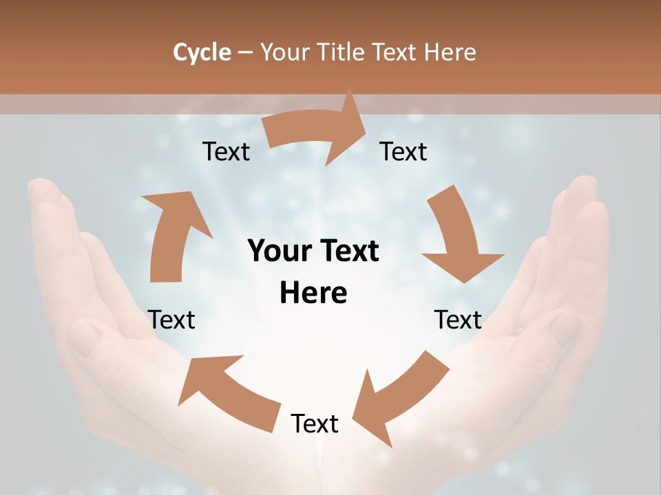 A Person Holding Their Hands With A Light Coming Out Of It PowerPoint Template