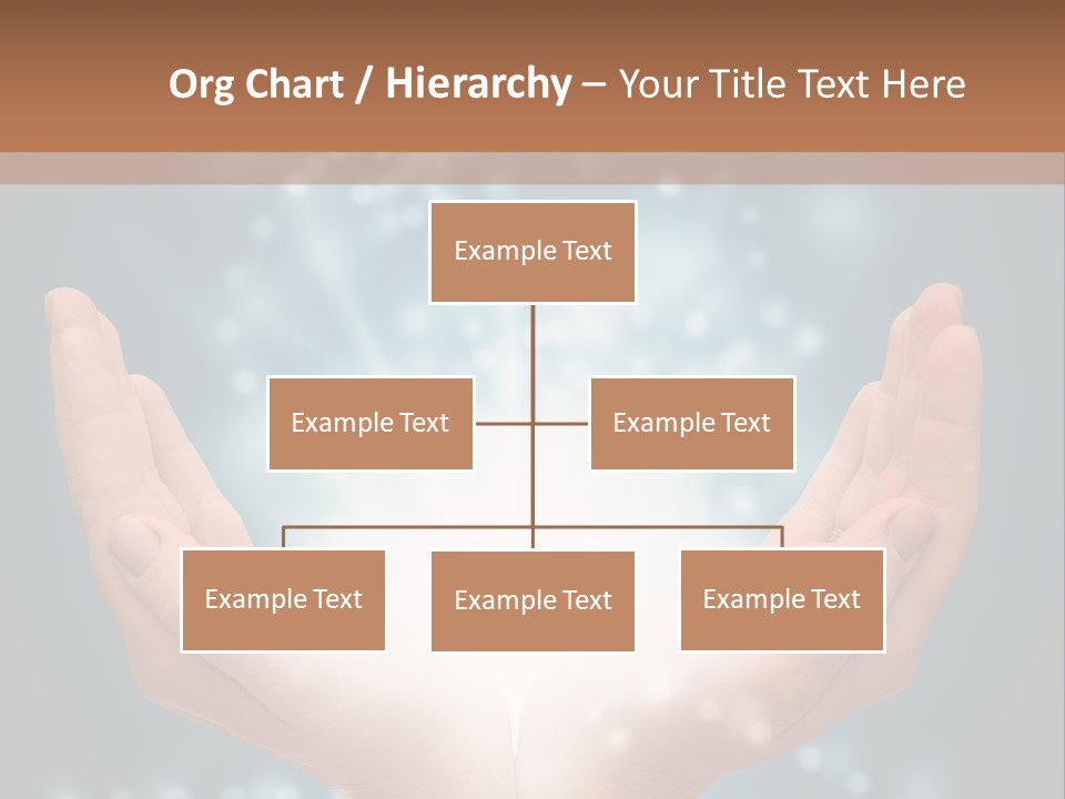 A Person Holding Their Hands With A Light Coming Out Of It PowerPoint Template