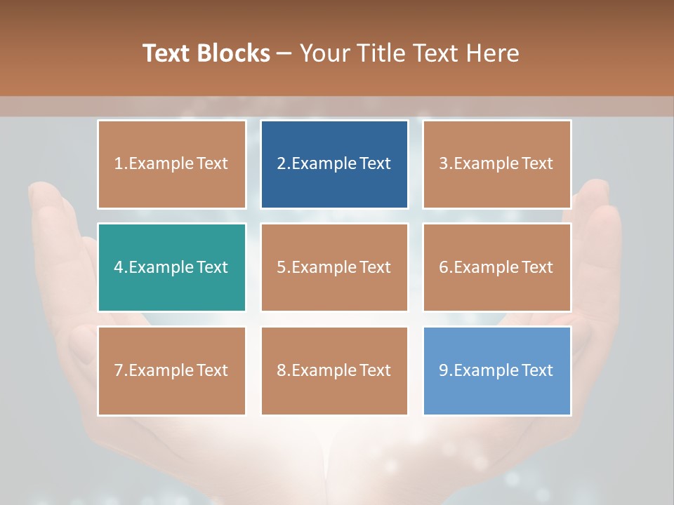 A Person Holding Their Hands With A Light Coming Out Of It PowerPoint Template