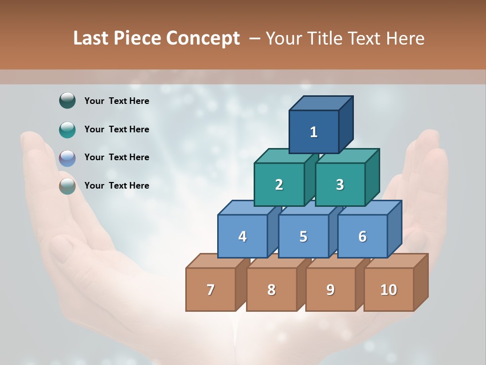 A Person Holding Their Hands With A Light Coming Out Of It PowerPoint Template