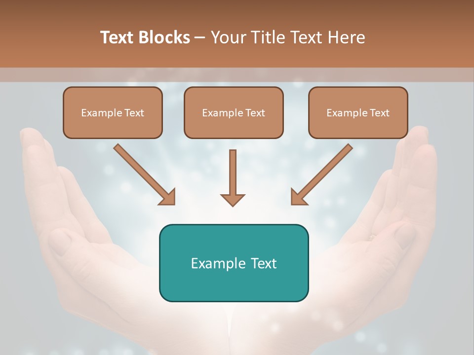 A Person Holding Their Hands With A Light Coming Out Of It PowerPoint Template