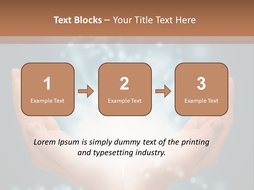 A Person Holding Their Hands With A Light Coming Out Of It PowerPoint Template