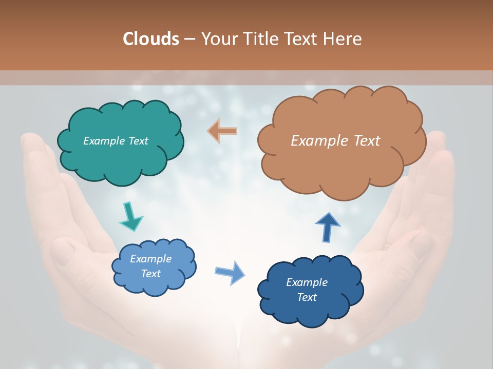 A Person Holding Their Hands With A Light Coming Out Of It PowerPoint Template