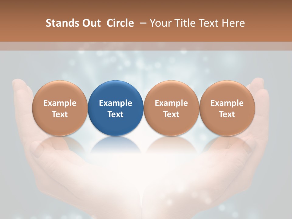 A Person Holding Their Hands With A Light Coming Out Of It PowerPoint Template