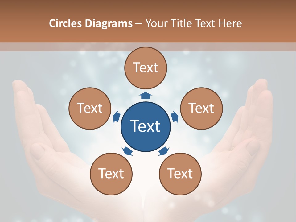 A Person Holding Their Hands With A Light Coming Out Of It PowerPoint Template