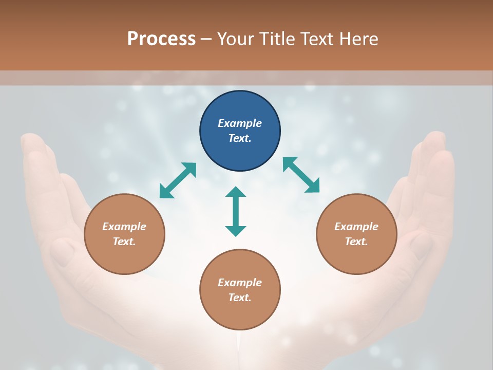 A Person Holding Their Hands With A Light Coming Out Of It PowerPoint Template