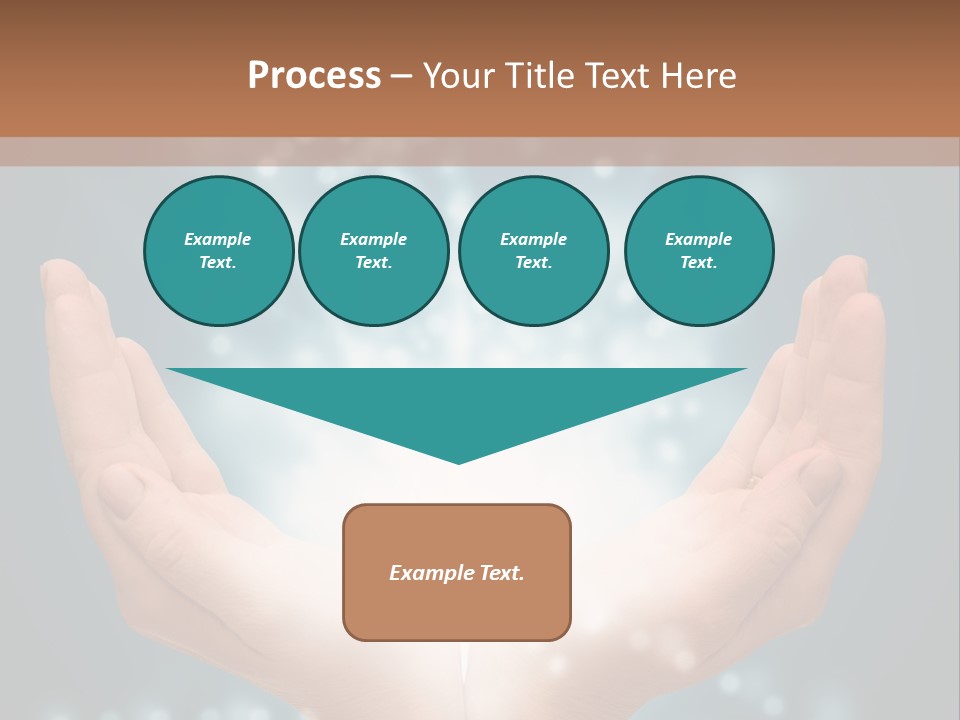 A Person Holding Their Hands With A Light Coming Out Of It PowerPoint Template