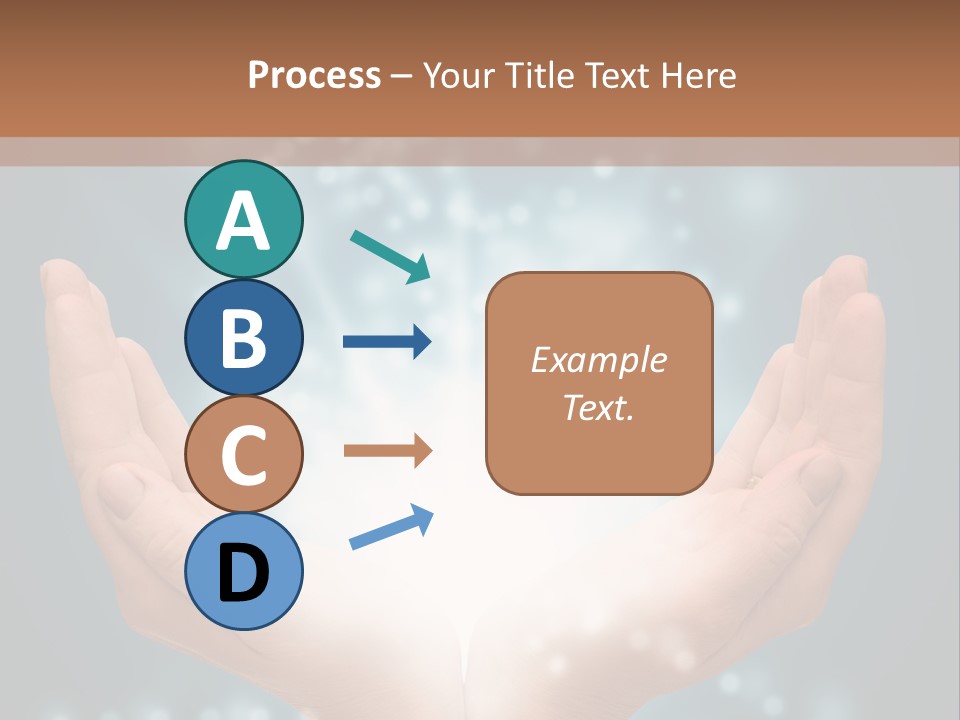 A Person Holding Their Hands With A Light Coming Out Of It PowerPoint Template