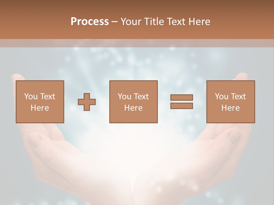 A Person Holding Their Hands With A Light Coming Out Of It PowerPoint Template