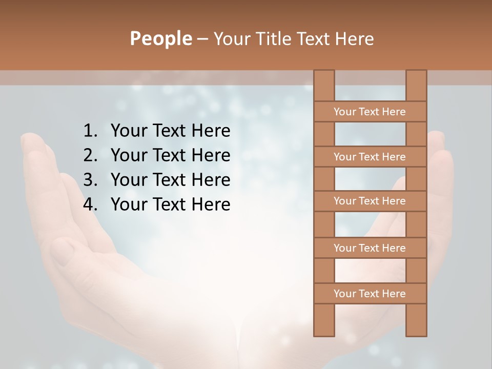 A Person Holding Their Hands With A Light Coming Out Of It PowerPoint Template