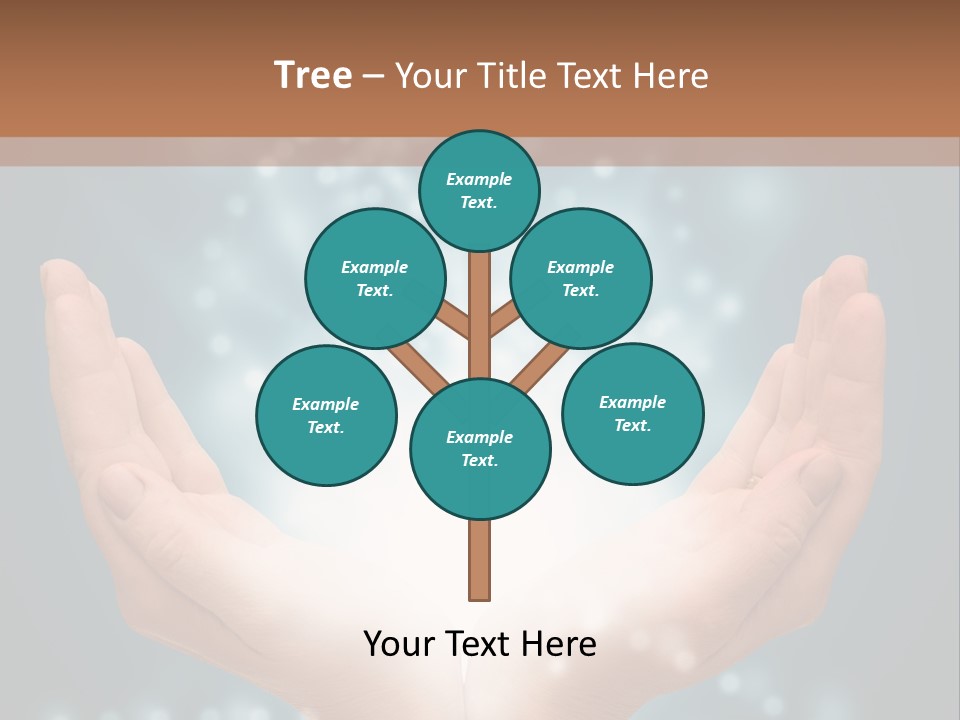 A Person Holding Their Hands With A Light Coming Out Of It PowerPoint Template