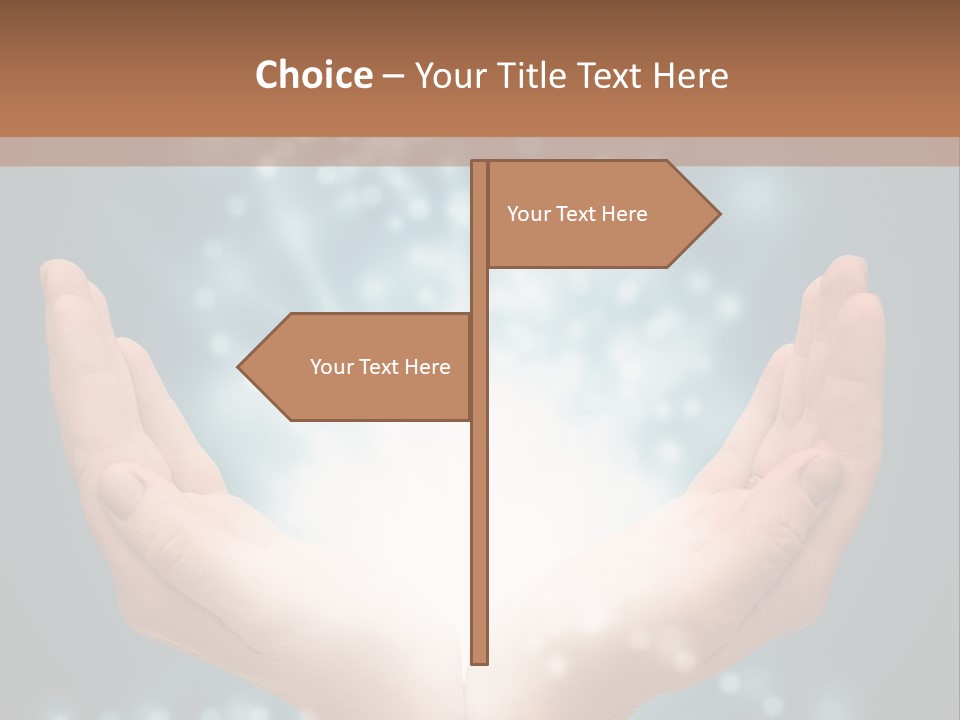 A Person Holding Their Hands With A Light Coming Out Of It PowerPoint Template