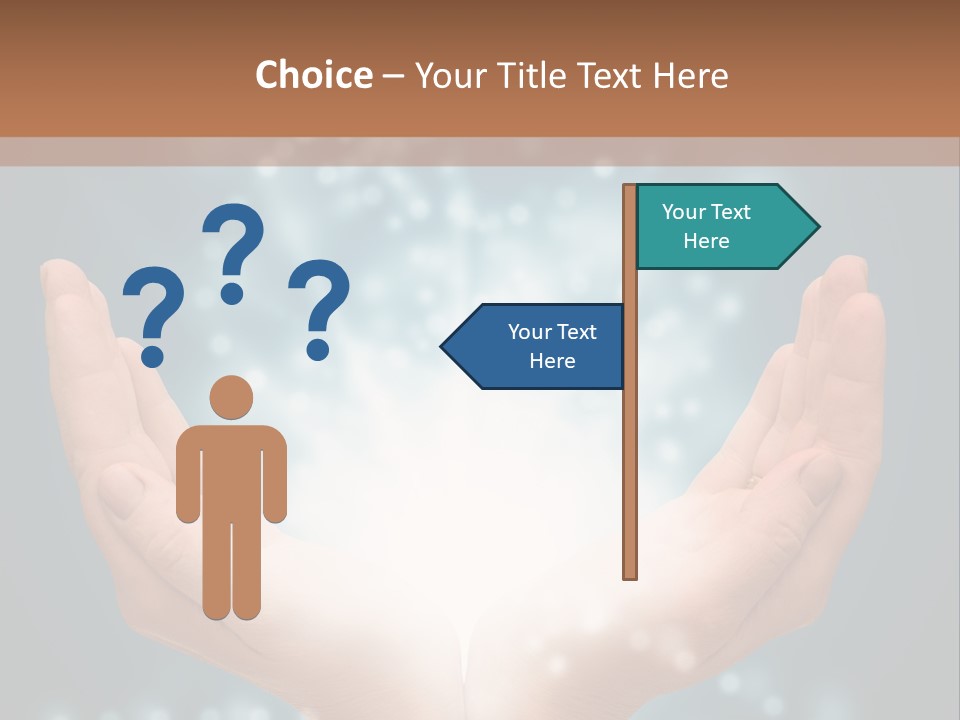 A Person Holding Their Hands With A Light Coming Out Of It PowerPoint Template