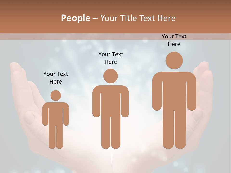 A Person Holding Their Hands With A Light Coming Out Of It PowerPoint Template