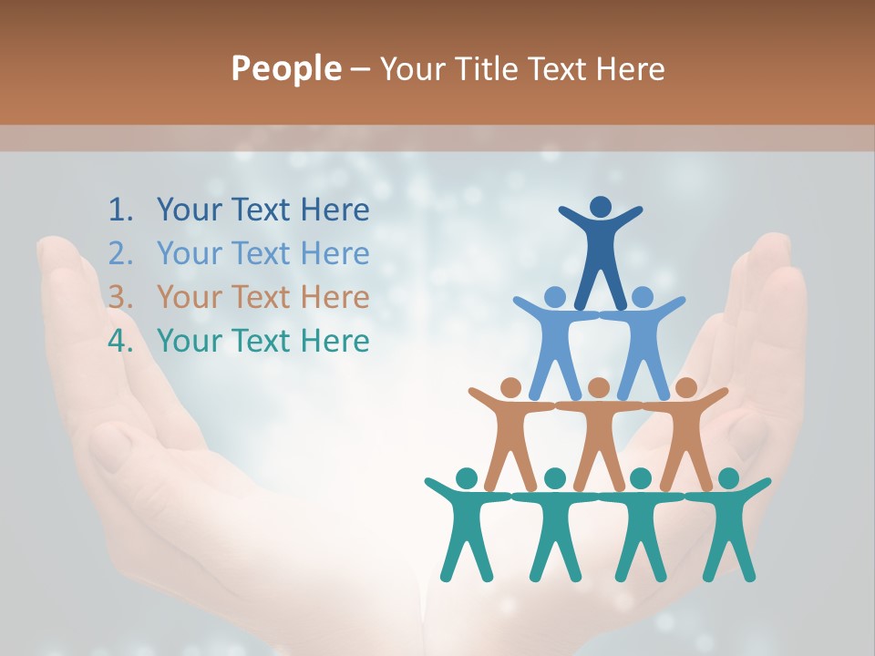 A Person Holding Their Hands With A Light Coming Out Of It PowerPoint Template