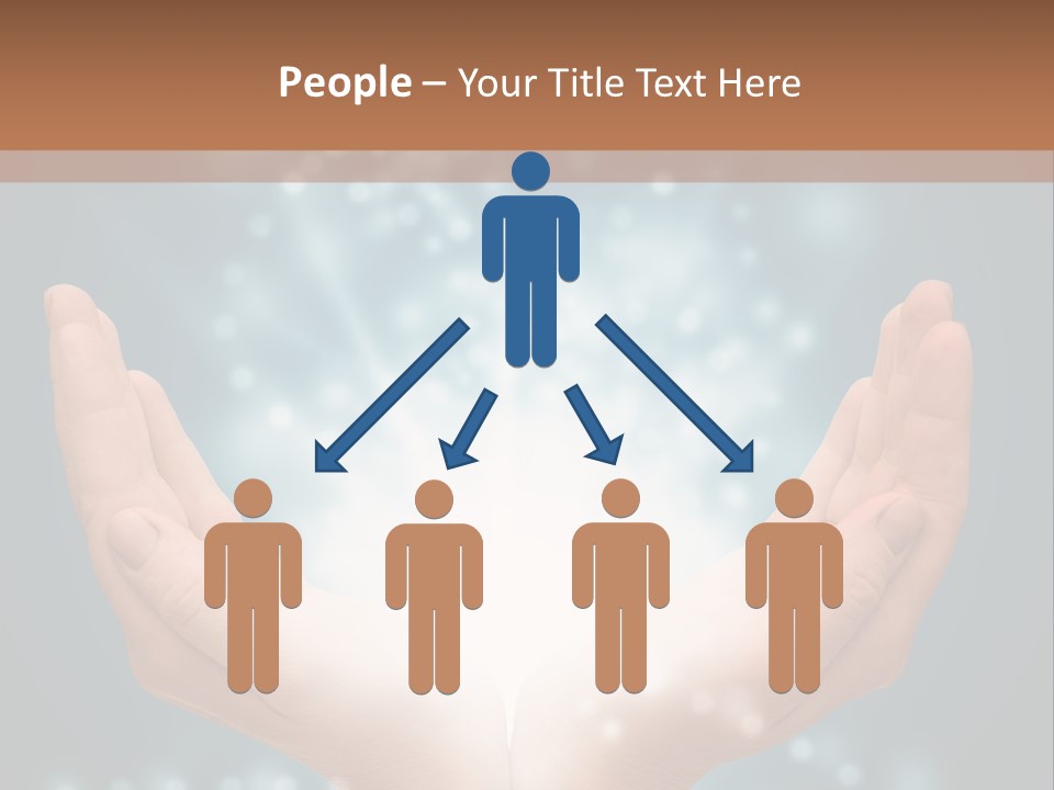 A Person Holding Their Hands With A Light Coming Out Of It PowerPoint Template