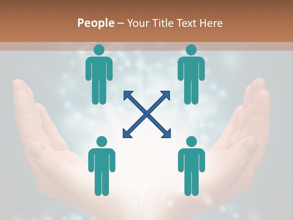 A Person Holding Their Hands With A Light Coming Out Of It PowerPoint Template