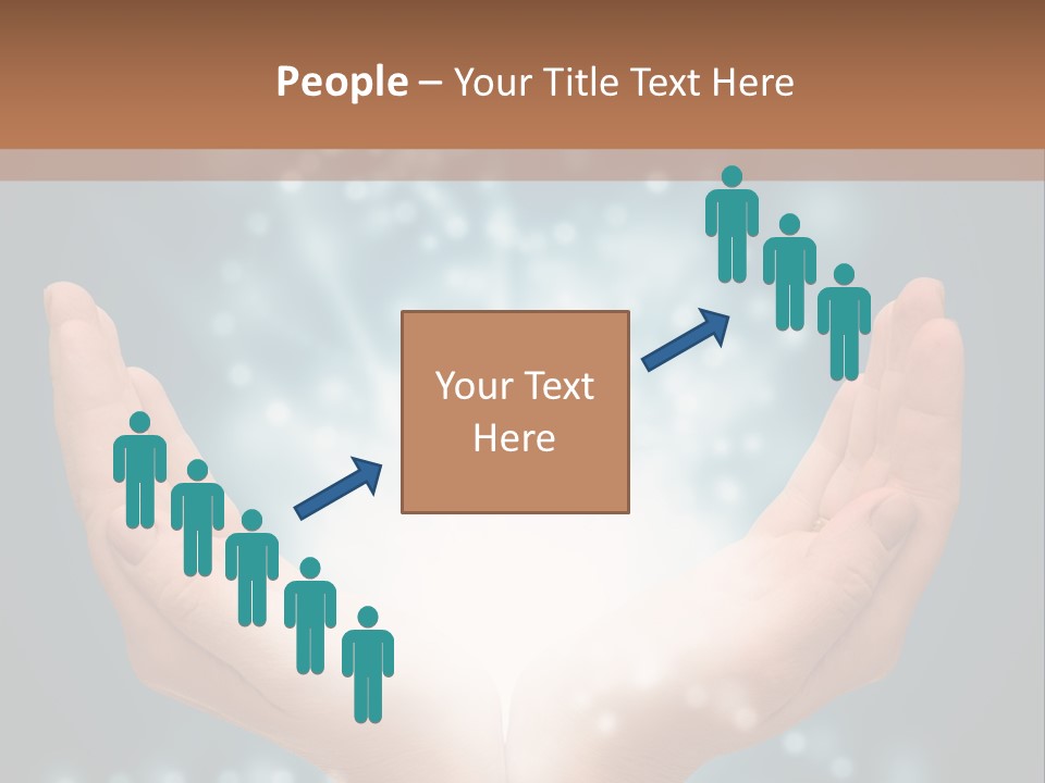 A Person Holding Their Hands With A Light Coming Out Of It PowerPoint Template