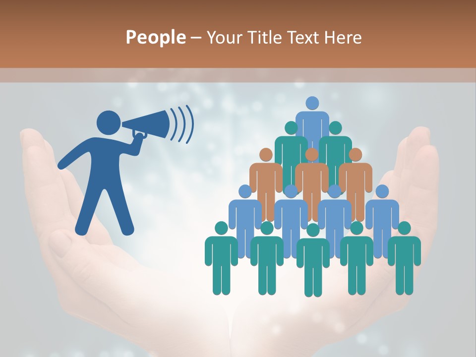 A Person Holding Their Hands With A Light Coming Out Of It PowerPoint Template