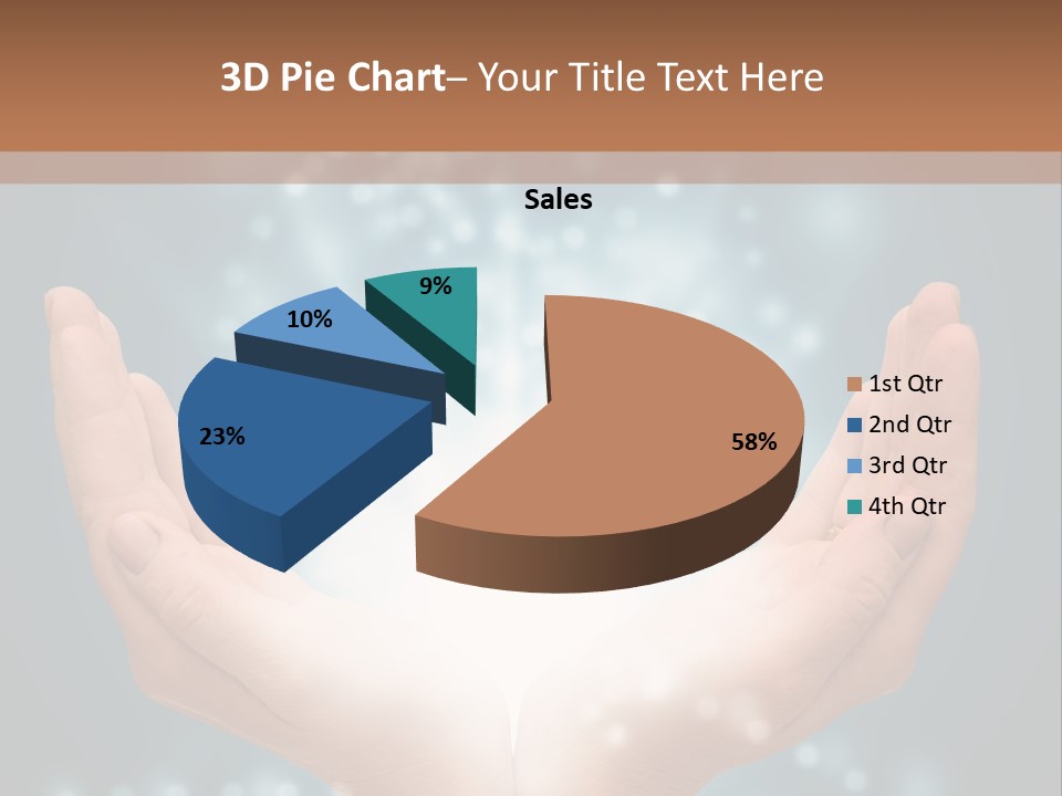 A Person Holding Their Hands With A Light Coming Out Of It PowerPoint Template