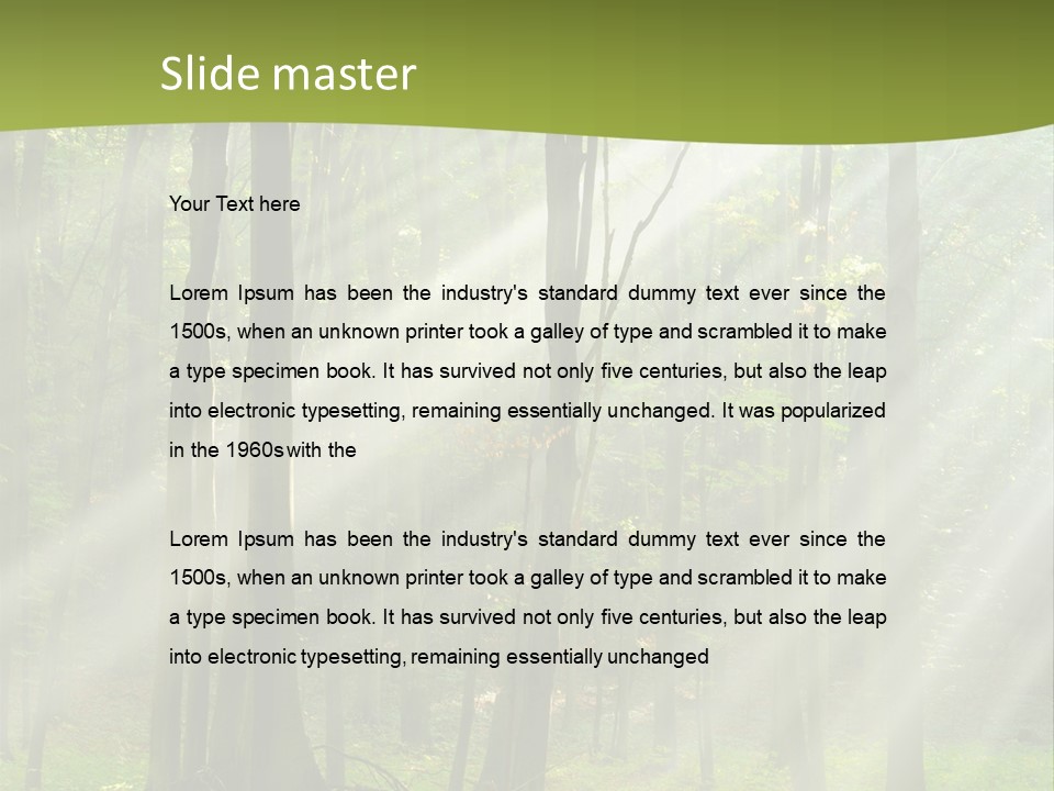 Foliage Landscape Mist PowerPoint Template