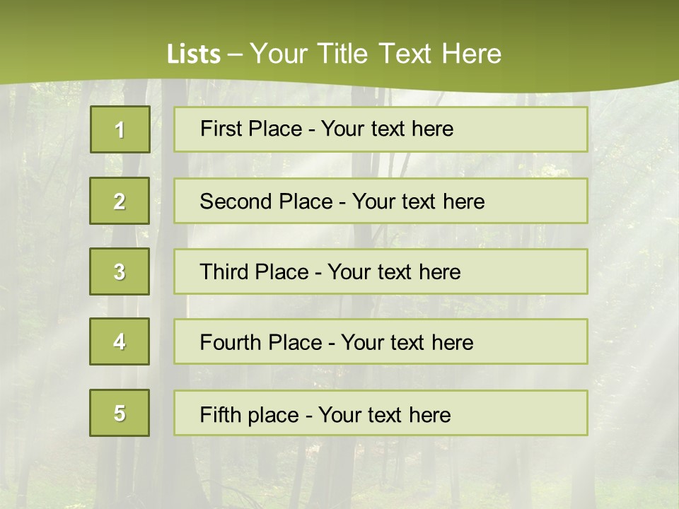 Foliage Landscape Mist PowerPoint Template