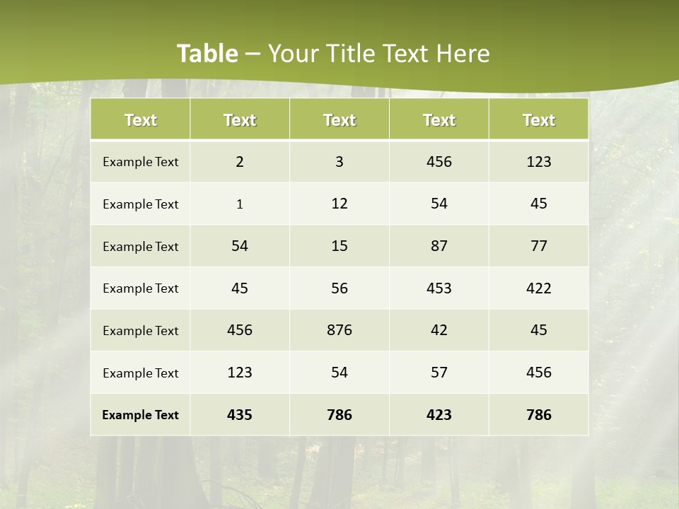 Foliage Landscape Mist PowerPoint Template