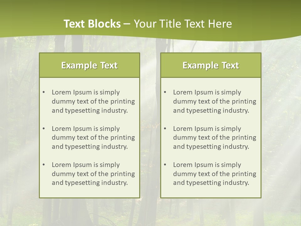 Foliage Landscape Mist PowerPoint Template