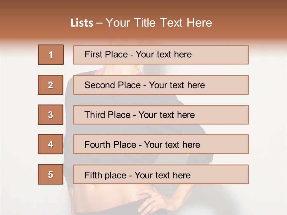 A Woman Posing For A Picture With Her Hands On Her Hips PowerPoint Template