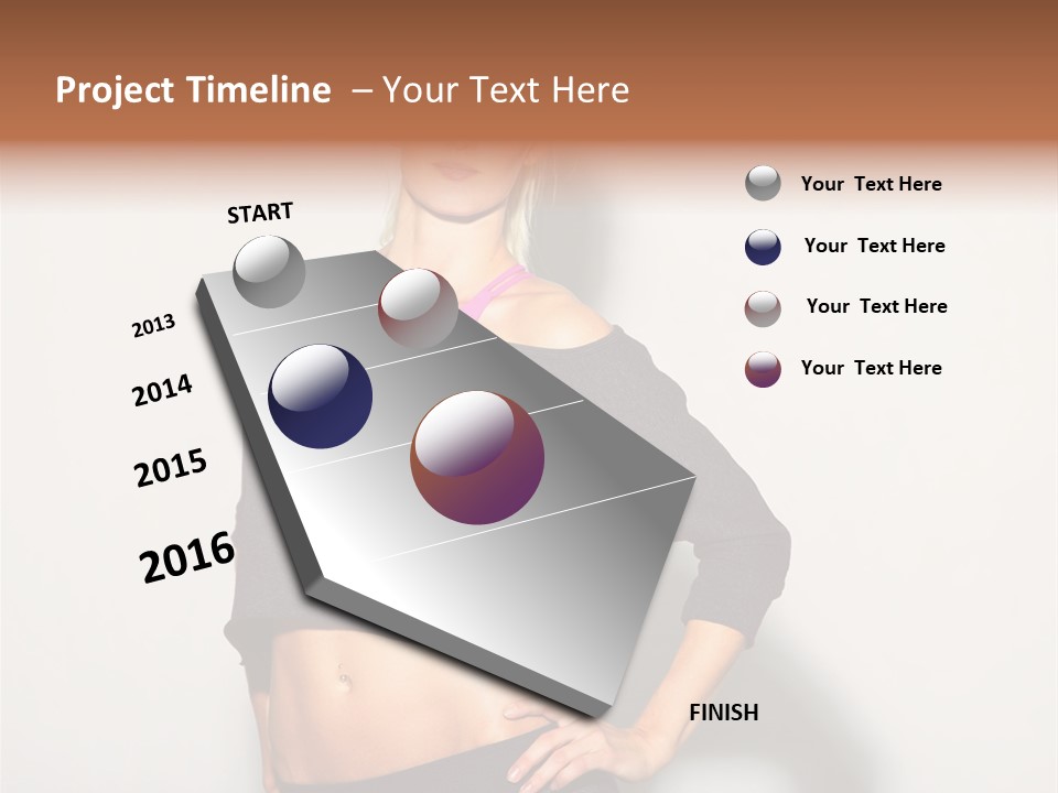 A Woman Posing For A Picture With Her Hands On Her Hips PowerPoint Template