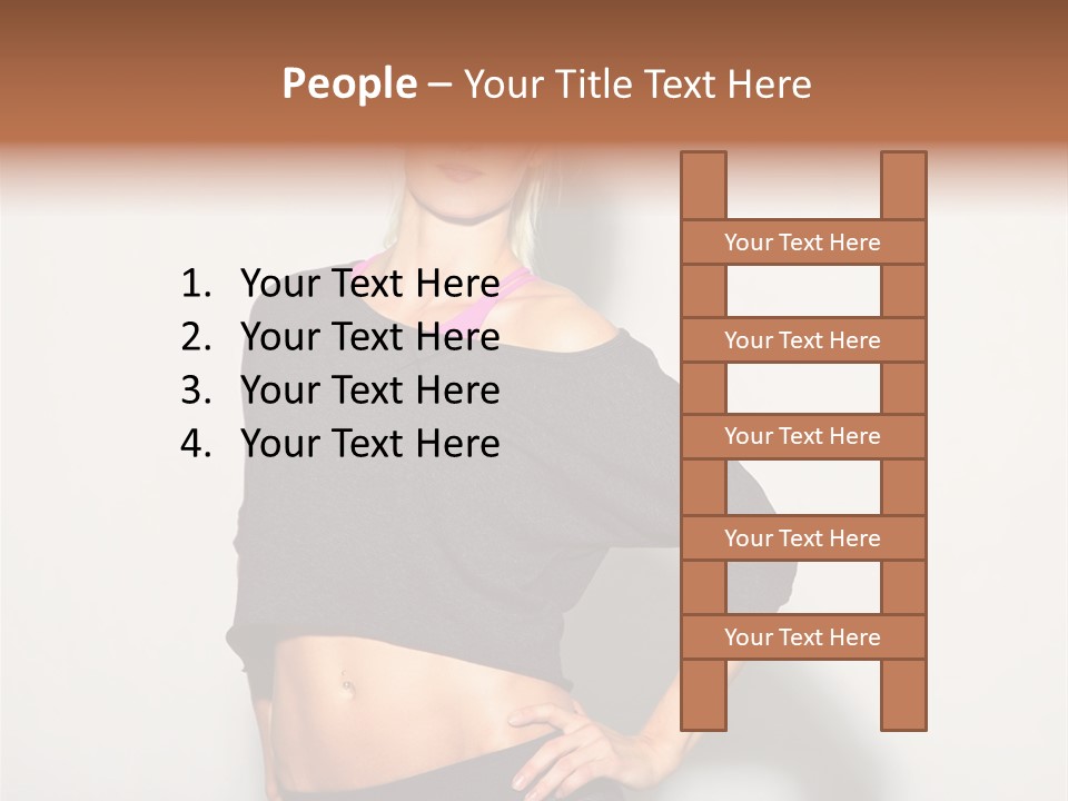 A Woman Posing For A Picture With Her Hands On Her Hips PowerPoint Template