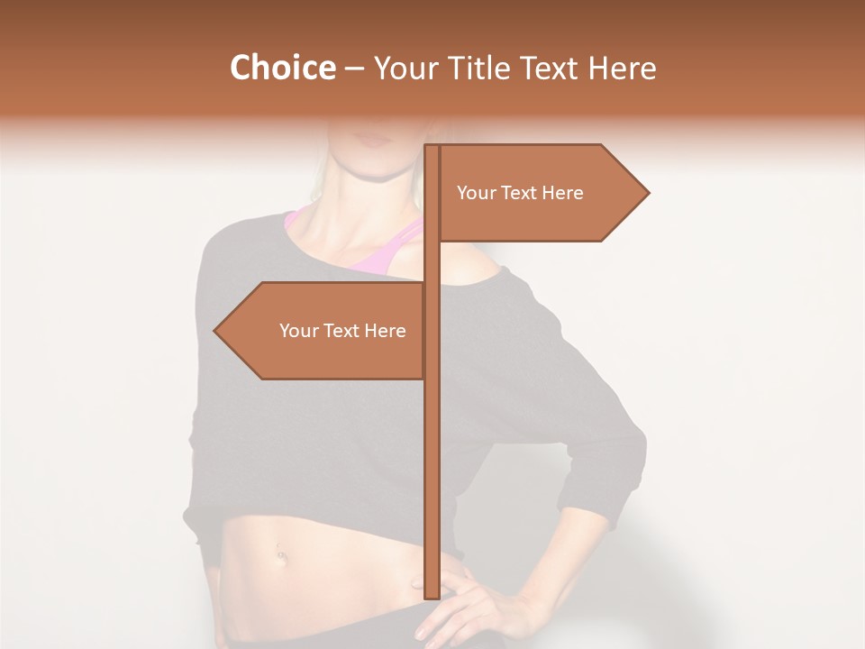 A Woman Posing For A Picture With Her Hands On Her Hips PowerPoint Template