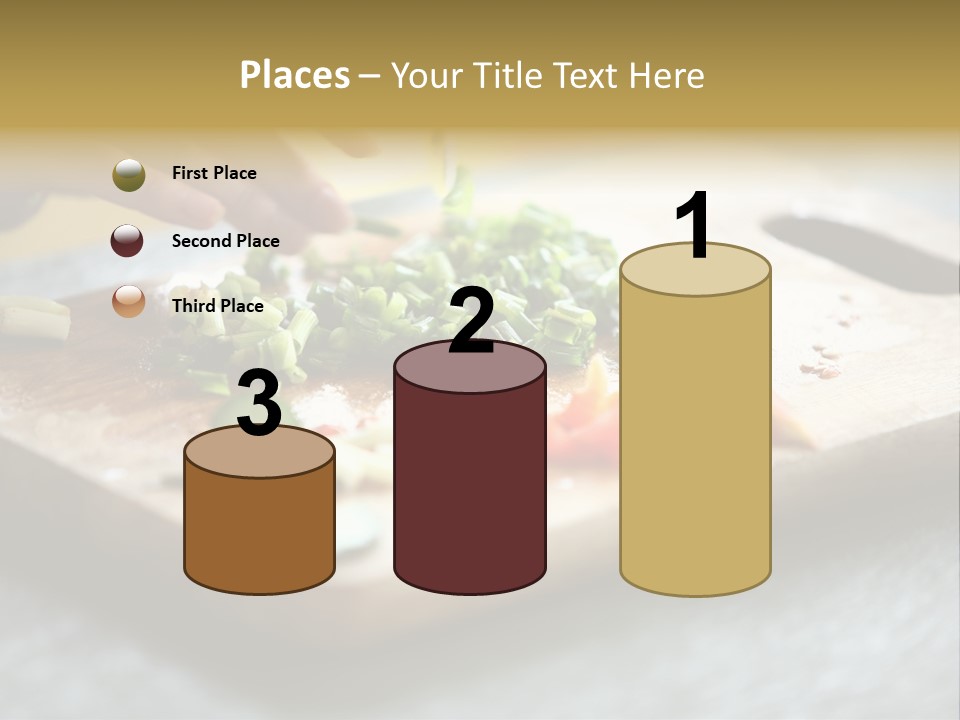 A Person Chopping Vegetables On A Cutting Board PowerPoint Template