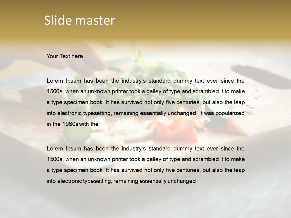 A Person Chopping Vegetables On A Cutting Board PowerPoint Template