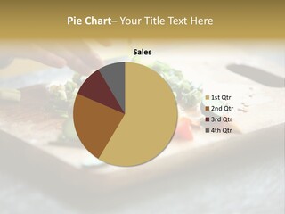 A Person Chopping Vegetables On A Cutting Board PowerPoint Template