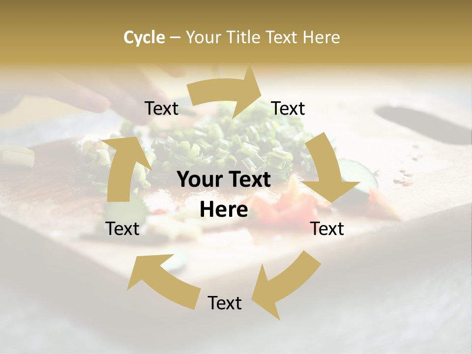 A Person Chopping Vegetables On A Cutting Board PowerPoint Template