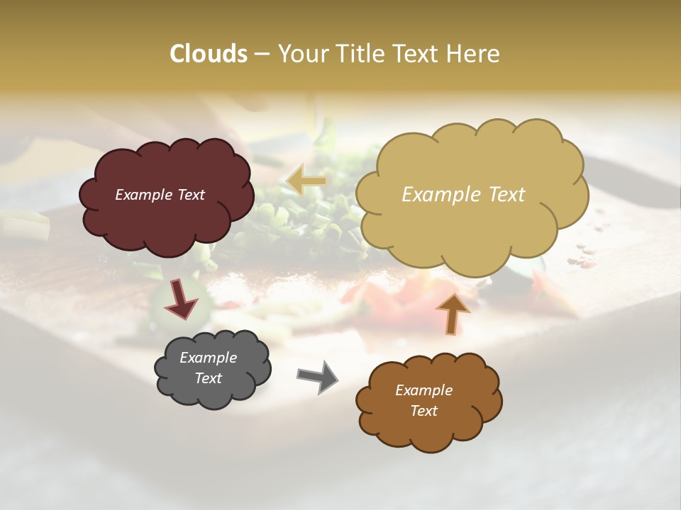 A Person Chopping Vegetables On A Cutting Board PowerPoint Template