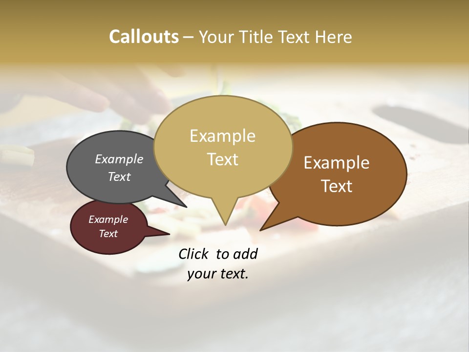 A Person Chopping Vegetables On A Cutting Board PowerPoint Template