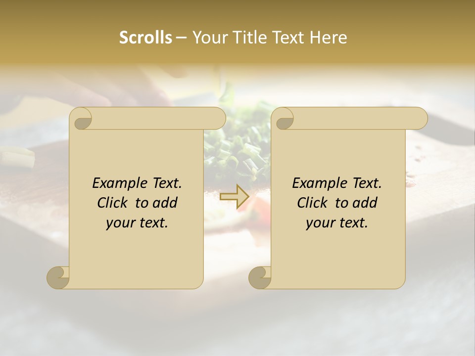 A Person Chopping Vegetables On A Cutting Board PowerPoint Template