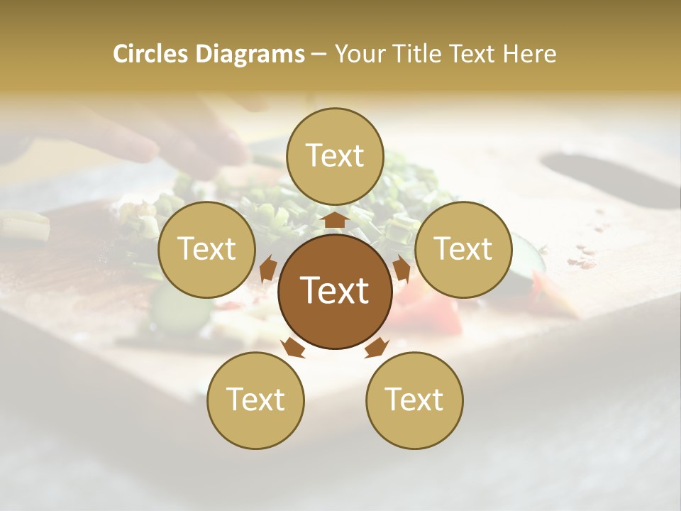 A Person Chopping Vegetables On A Cutting Board PowerPoint Template