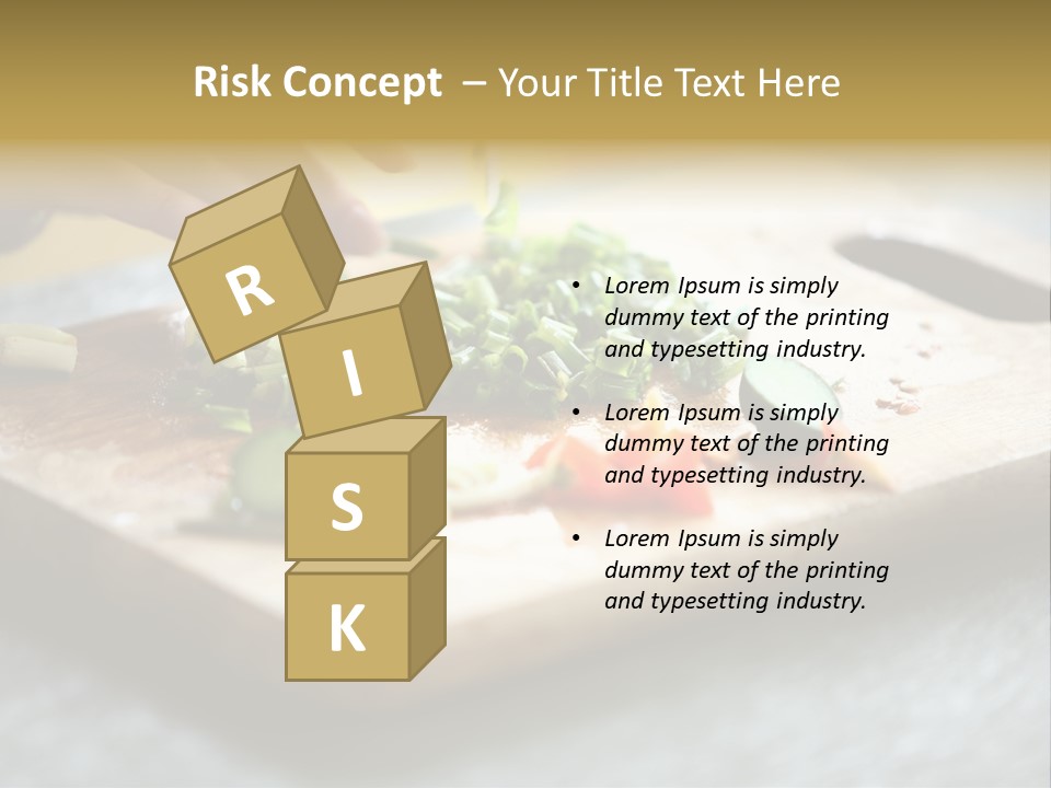 A Person Chopping Vegetables On A Cutting Board PowerPoint Template