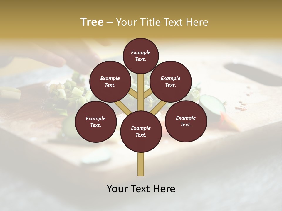 A Person Chopping Vegetables On A Cutting Board PowerPoint Template