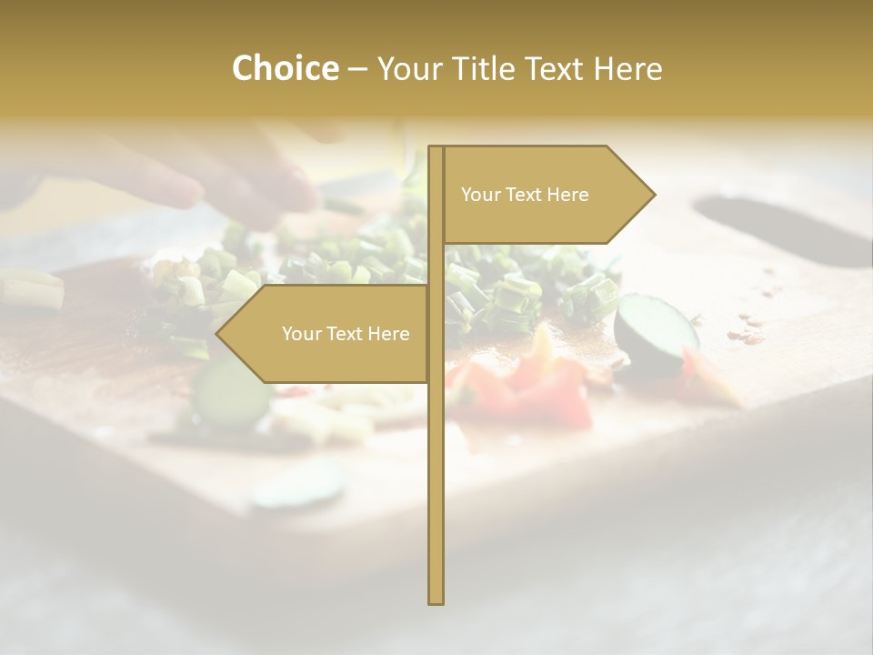 A Person Chopping Vegetables On A Cutting Board PowerPoint Template