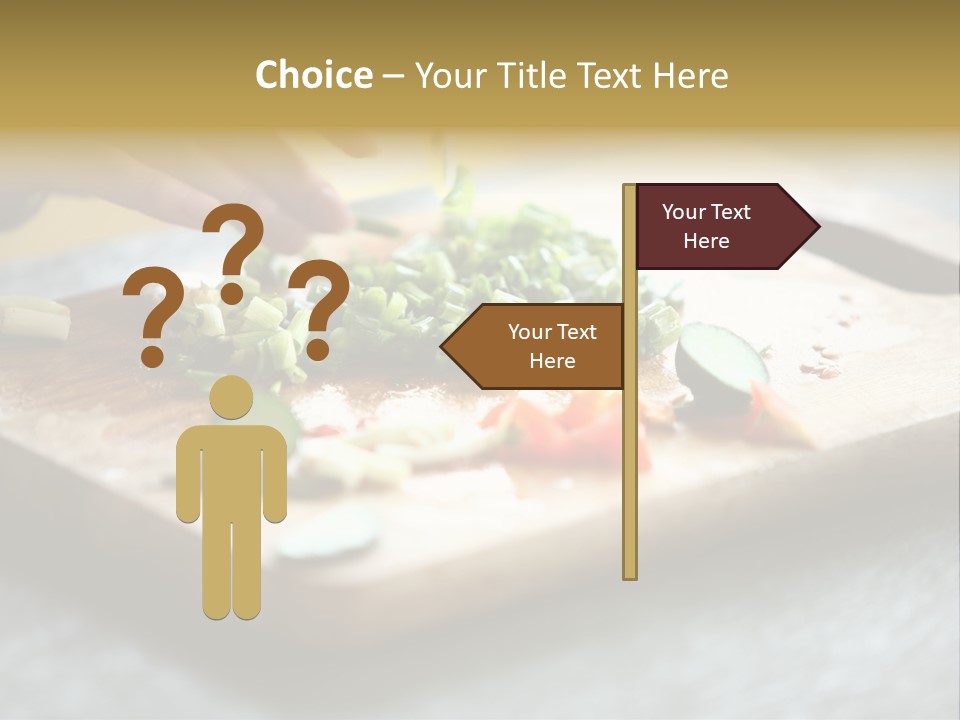 A Person Chopping Vegetables On A Cutting Board PowerPoint Template